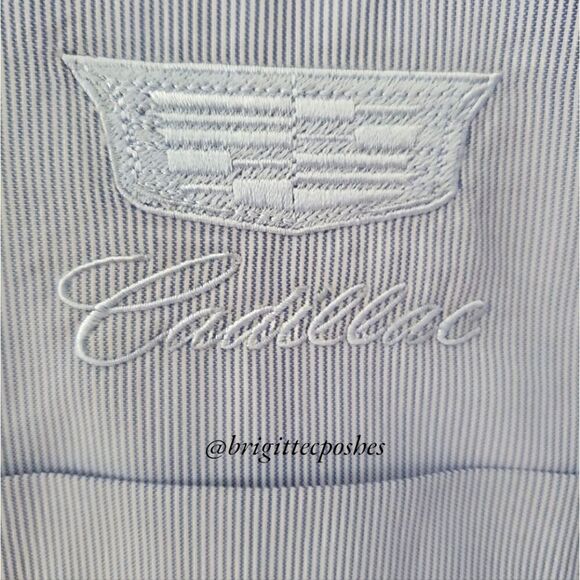 COOPER & STEWART Thin Striped Blue Oxford Shirt - Picture 2 of 13